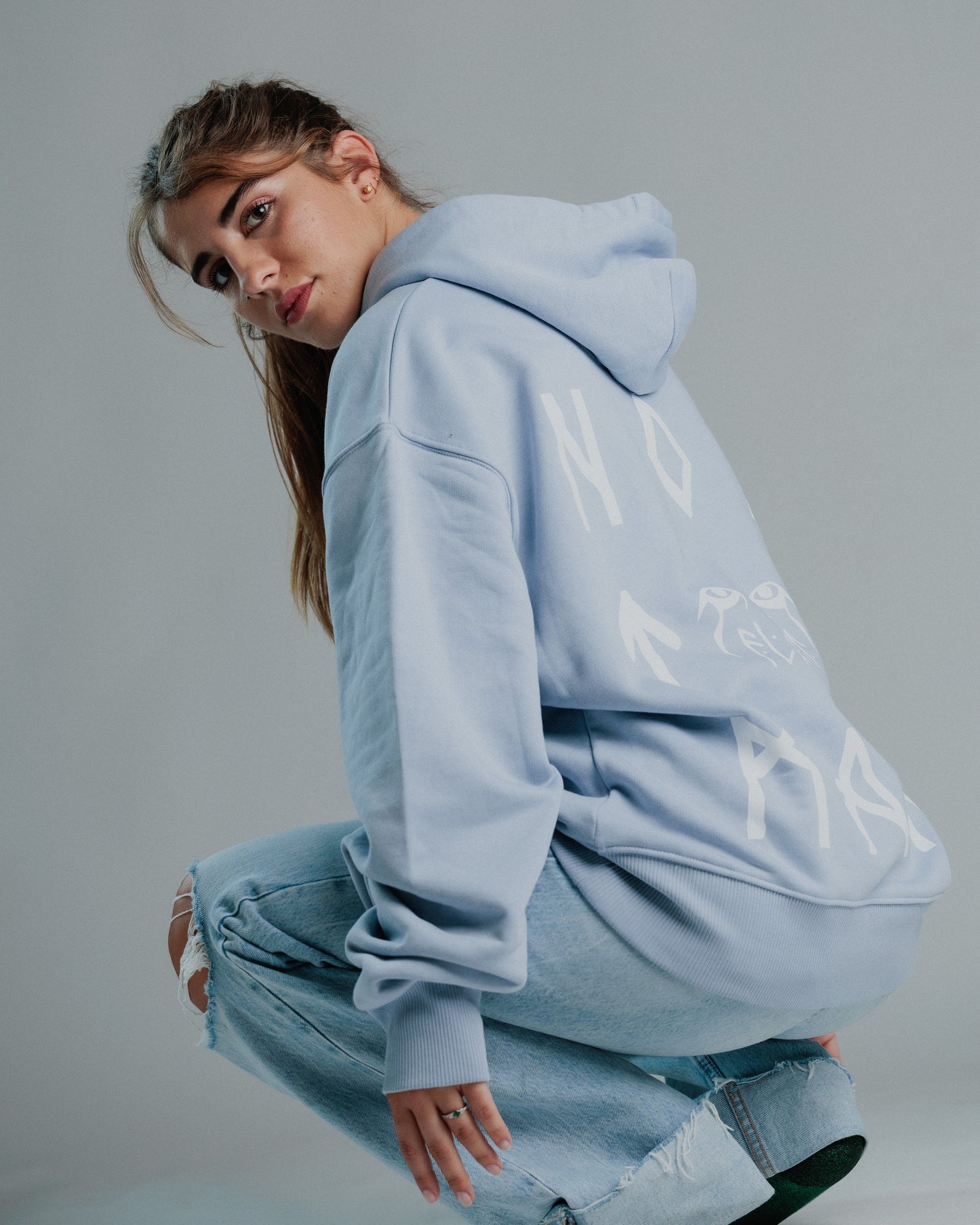 Floki „Midgard“ Serena Blauer Kapuzenpullover 